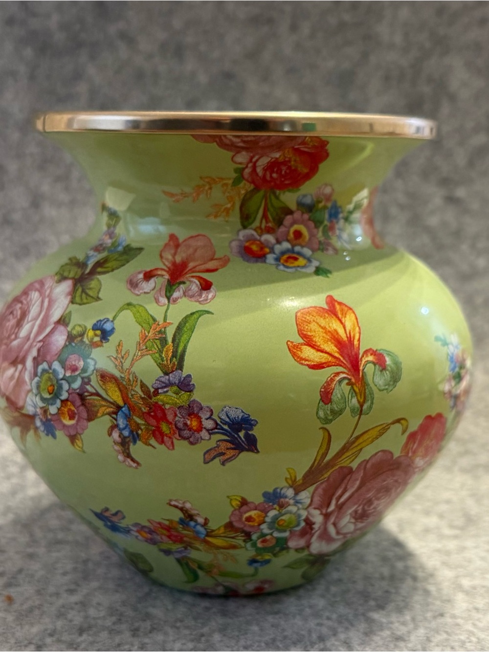 Mackenzie-Childs RETIRED Green Market Garden Mini Vase